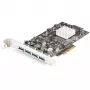 StarTech.com 4-portová USB PCIe karta – 10 Gbit/s USB 3.1/3.2 Gen 2 Type-A PCI Express rozširujúca karta s 2 radičmi – 4x USB-A – USB PCIe prídavná adaptérová karta – Windows/Mac/Linux