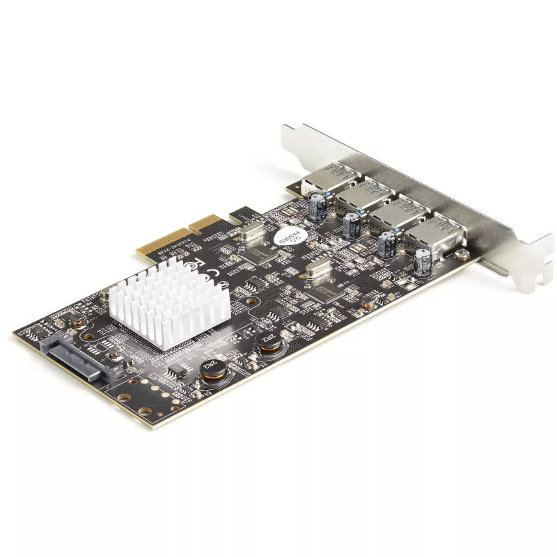 StarTech.com 4-portová USB PCIe karta – 10 Gbit/s USB 3.1/3.2 Gen 2 Type-A PCI Express rozširujúca karta s 2 radičmi – 4x USB-A – USB PCIe prídavná adaptérová karta – Windows/Mac/Linux