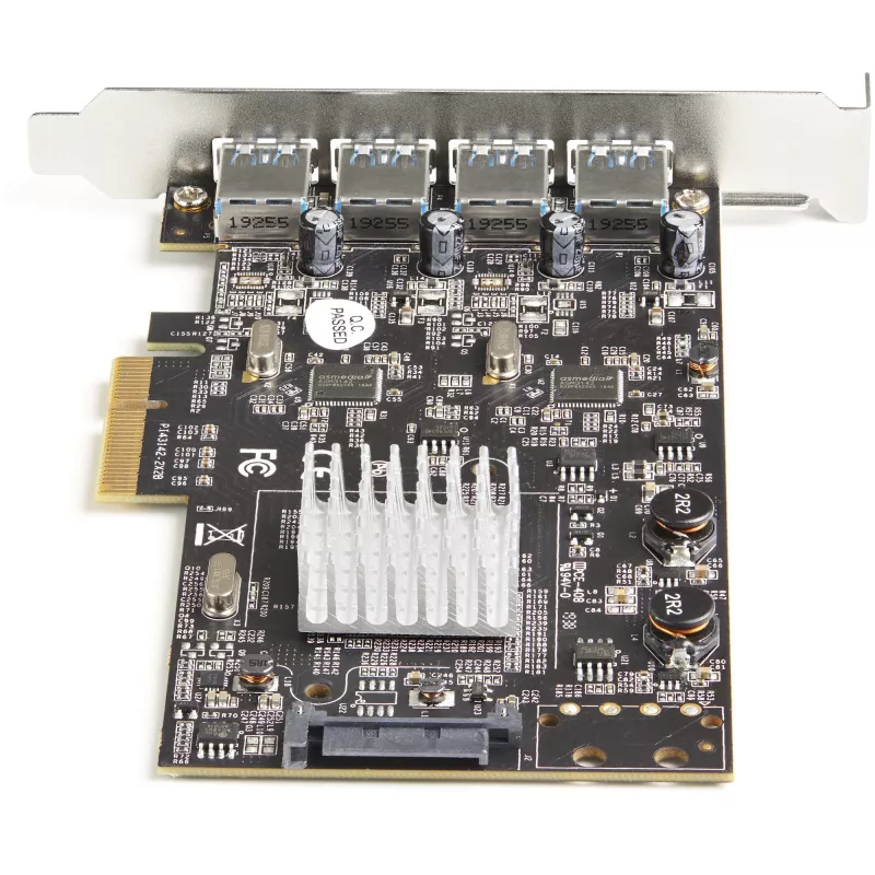 StarTech.com 4-portová USB PCIe karta – 10 Gbit/s USB 3.1/3.2 Gen 2 Type-A PCI Express rozširujúca karta s 2 radičmi – 4x USB-A – USB PCIe prídavná adaptérová karta – Windows/Mac/Linux
