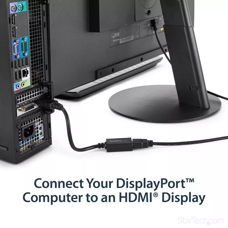 StarTech.com DP2HDMI2 video adaptér / prevodník z DisplayPort na HDMI, samec/samica, do 1920x1200, 25 cm