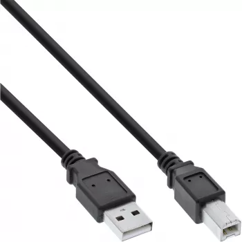 USB 2.0 kábel Type A konektor samec / B konektor samec čierny 0,5 m InLine 34550X