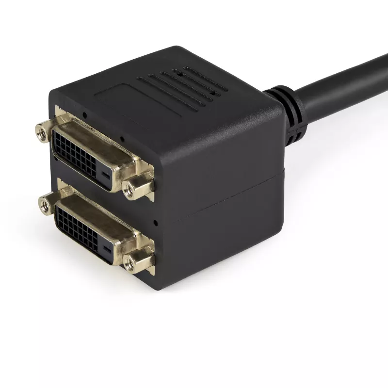 StarTech.com 30 cm (1 ft) DVI-D na 2x DVI-D digitálny video splitter kábel - M/F~1 ft DVI-D na 2x DVI-D digitálny video splitter kábel - M/F