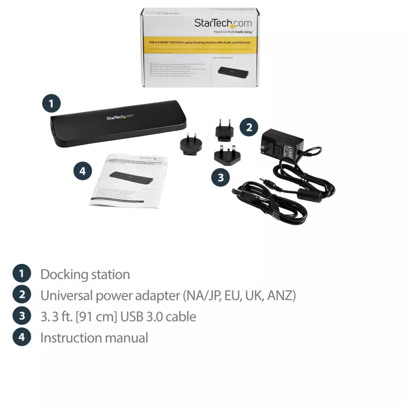 StarTech.com Dual-Monitor USB 3.0 dokovacia stanica s HDMI a DVI/VGA