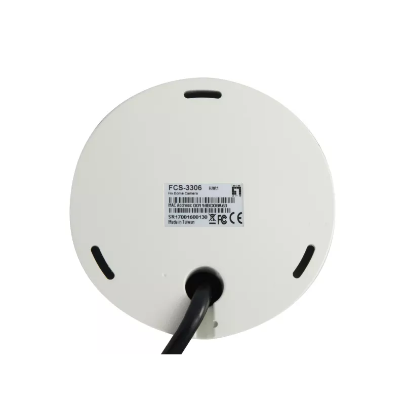 LevelOne FCS-3306 HUBBLE kupolová sieťová IP kamera, 3 MP, H.265, PoE, IR, do interiéru/exteriéru, odolná voči vandalizmu, IP68, biela