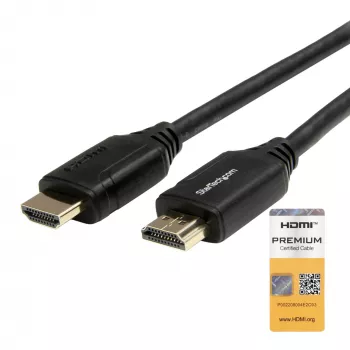 StarTech.com 50 cm Premium certifikovaný HDMI 2.0 kábel s Ethernetom - High Speed Ultra HD 4K 60Hz HDMI kábel HDR10 - HDMI kábel (konektor samec/konektor samec) - pre UHD monitory, televízory, displeje