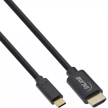USB zobrazovací kábel InLine 64111 USB-C konektor samec na HDMI konektor samec 1 m