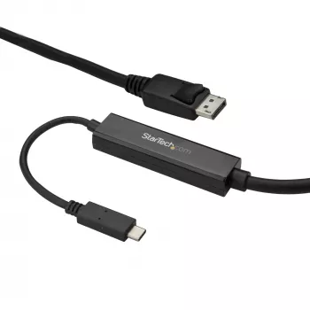 StarTech.com 2,9 m (9,8 ft.) USB-C na DisplayPort 1.2 kábel 4K 60Hz – USB-C na DisplayPort adaptérový kábel – HBR2 USB Type-C DP Alt Mode na DP monitor video kábel – funguje s Thunderbolt 3 – čierna