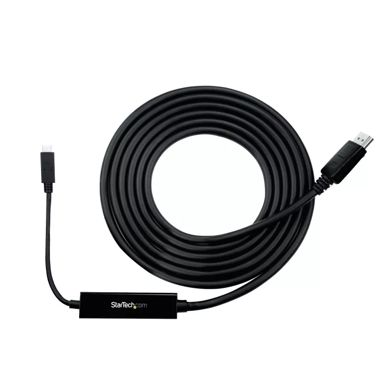 StarTech.com 2,9 m (9,8 ft.) USB-C na DisplayPort 1.2 kábel 4K 60Hz – USB-C na DisplayPort adaptérový kábel – HBR2 USB Type-C DP Alt Mode na DP monitor video kábel – funguje s Thunderbolt 3 – čierna