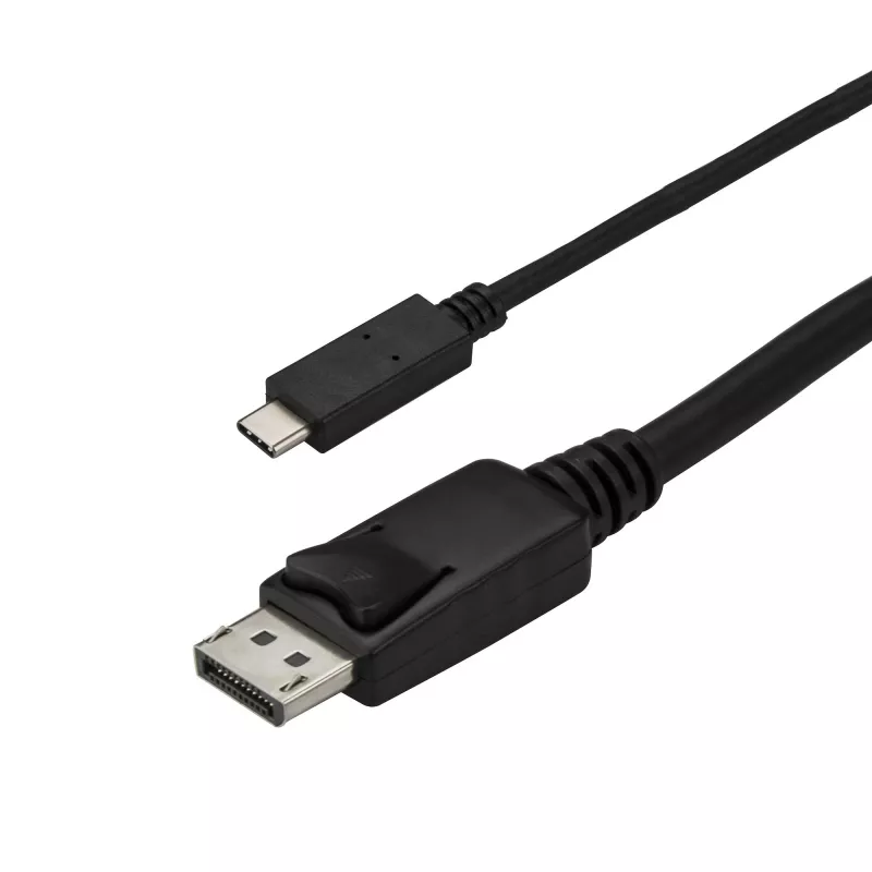 StarTech.com 2,9 m (9,8 ft.) USB-C na DisplayPort 1.2 kábel 4K 60Hz – USB-C na DisplayPort adaptérový kábel – HBR2 USB Type-C DP Alt Mode na DP monitor video kábel – funguje s Thunderbolt 3 – čierna