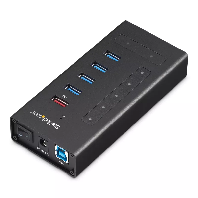 StarTech.com HB30C5A2CST 7-portový USB 3.0 hub, USB-C na 5x USB-A a 2x USB-C, port rýchleho nabíjania, priemyselný, kovový