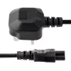 StarTech.com 3ft (1m) UK napájací kábel pre notebook, BS 1363 na C5 (trojlístok), 2,5A 250V, 18AWG, UK náhradný kábel pre notebook, napájací kábel pre tlačiareň, nabíjací kábel pre notebook, napájací kábel pre notebook
