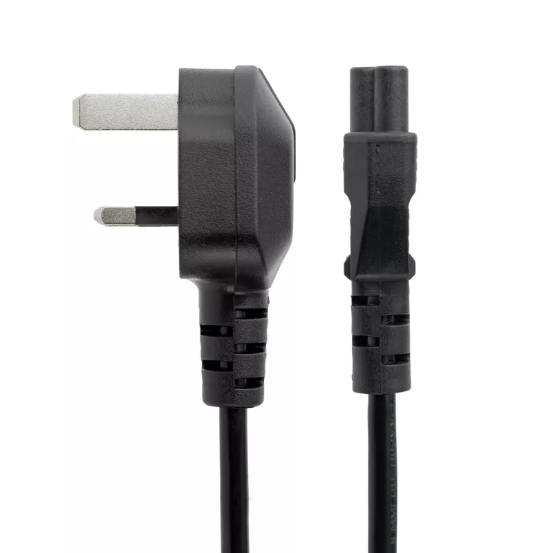 StarTech.com 3ft (1m) UK napájací kábel pre notebook, BS 1363 na C5 (trojlístok), 2,5A 250V, 18AWG, UK náhradný kábel pre notebook, napájací kábel pre tlačiareň, nabíjací kábel pre notebook, napájací kábel pre notebook