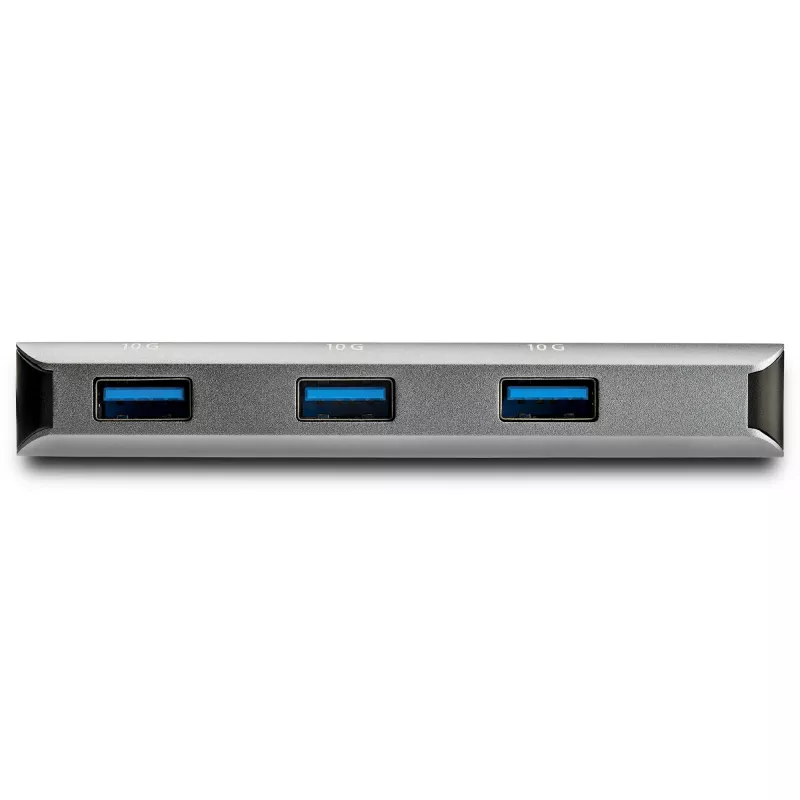 StarTech.com HB31C3ASDMB 3-portový USB-C hub s čítačkou kariet SD, 3x USB-A, 10 Gbps, USB 3.1, napájaný zo zbernice, kábel 25 cm, kompatibilný s Thunderbolt 3
