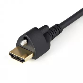 StarTech.com 6ft (2m) HDMI kábel s poistnou skrutkou – 4K 60Hz HDR – High-Speed HDMI 2.0 monitor kábel s poistným skrutkovým konektorom pre bezpečné spojenie – HDMI kábel s Ethernet – M/M