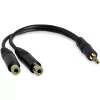 StarTech.com 15 cm stereo rozbočovací kábel – 3,5 mm konektor samec na 2x 3,5 mm konektor samica