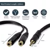 StarTech.com 15 cm stereo rozbočovací kábel – 3,5 mm konektor samec na 2x 3,5 mm konektor samica