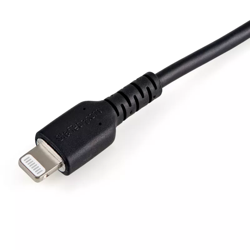 StarTech.com 15 cm odolný čierny USB-A na Lightning kábel – robustný aramidový USB Type-A na Lightning nabíjací/synchronizačný kábel – Apple MFi certifikovaný pre iPad/iPhone 12