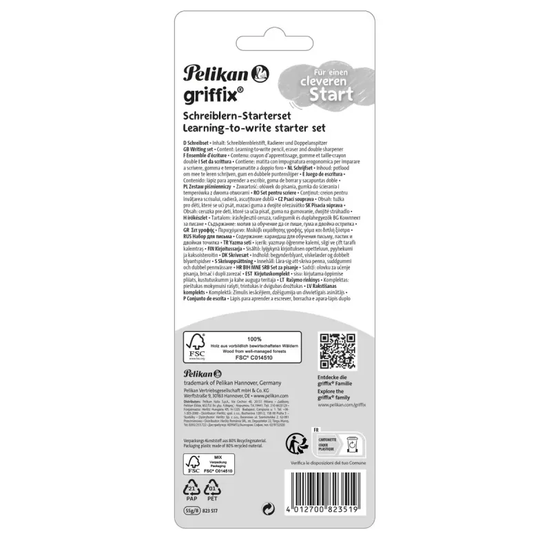 Pelikan griffix sada B trojhranná ceruzka sivá 3,5 mm 140 mm