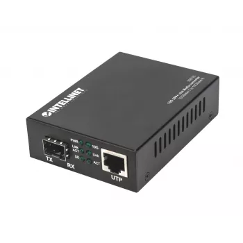 Intellinet 10GBase-T na 10GBase-R mediálny konvertor, 1 x 10 GB SFP+ slot, 1 x 10GB RJ45 port