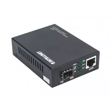 Intellinet 10GBase-T na 10GBase-R mediálny konvertor, 1 x 10 GB SFP+ slot, 1 x 10GB RJ45 port
