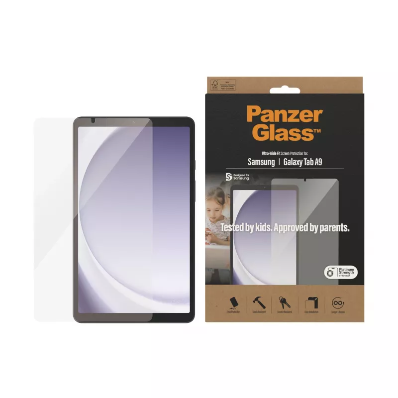 PanzerGlass ®️ ochrana displeja Samsung Galaxy Tab A9 | Ultra-Wide Fit