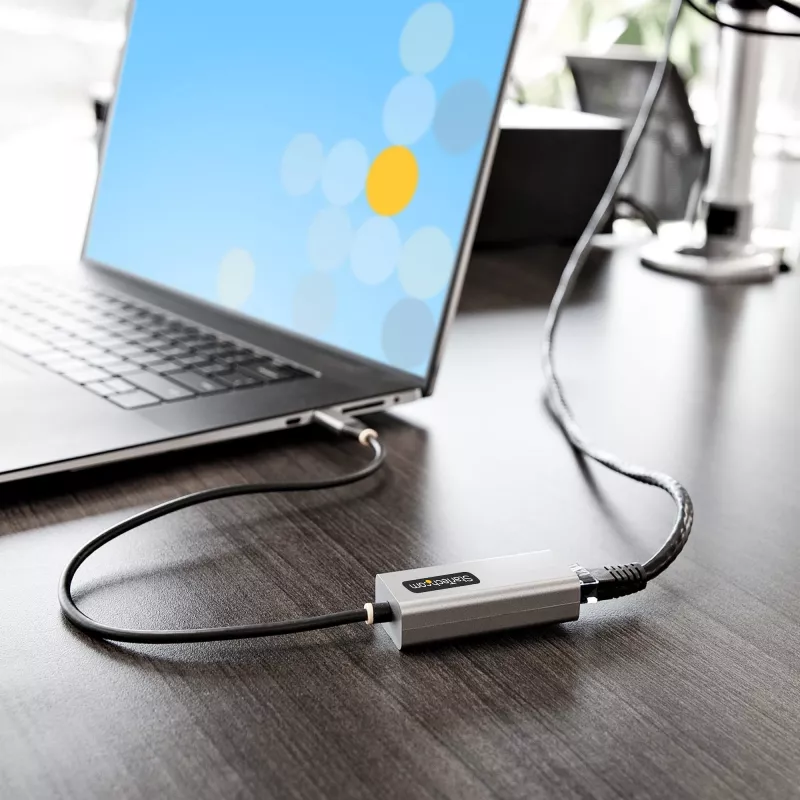 StarTech.com US1GC30B2 adaptér USB-C na Gigabit Ethernet, USB 3.0, 10/100/1000 Mb/s, ASIX AX88179A, kábel 30 cm, sivý
