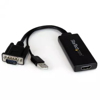 StarTech.com VGA na HDMI adaptér s USB audio a napájaním – prenosný VGA na HDMI konvertor – 1080p