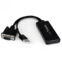 StarTech.com VGA na HDMI adaptér s USB audio a napájaním – prenosný VGA na HDMI konvertor – 1080p