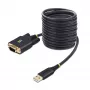 StarTech.com 3 m USB na sériový adaptérový kábel, zachovanie COM, vymeniteľné skrutky/matice, USB-A na DB9 RS232, FTDI IC, ESD ochrana, Windows/macOS/Linux