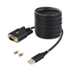 StarTech.com 3 m USB na sériový adaptérový kábel, zachovanie COM, vymeniteľné skrutky/matice, USB-A na DB9 RS232, FTDI IC, ESD ochrana, Windows/macOS/Linux