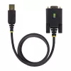 StarTech.com 1m USB na null modem sériový adaptérový kábel, vymeniteľné DB9 skrutky/matice, COM Retention, USB-A na RS232, FTDI, Level-4 ESD ochrana, Windows/macOS/ChromeOS/Linux – robustná TPE konštrukcia