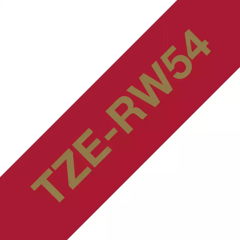 Brother TZE-RW54 popisovacia páska zlatá na červenej
