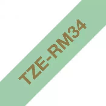 Brother TZE-RM34 popisovacia páska zlatá na mätovo zelenej