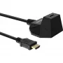 InLine HDMI stanica, HS-HDMI kábel s Ethernetom, konektor samec/samica, čierny, pozlátené kontakty, 3 m