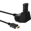 InLine HDMI stanica, HS-HDMI kábel s Ethernetom, konektor samec/samica, čierny, pozlátené kontakty, 3 m