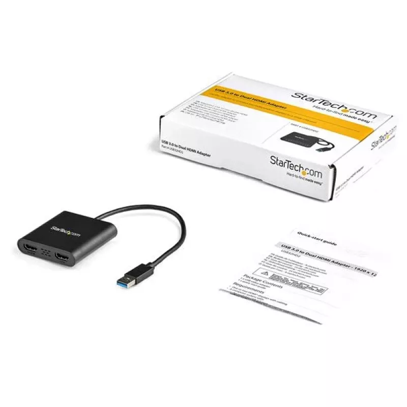 StarTech.com USB 3.0 na duálny HDMI adaptér, USB na 2x HDMI monitor konvertor pre Windows (bez podpory pre macOS/ChromeOS/Linux) - TAA