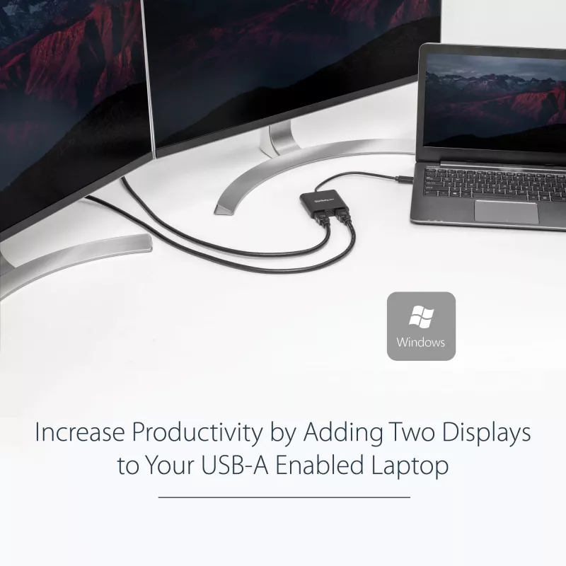 StarTech.com USB 3.0 na duálny HDMI adaptér, USB na 2x HDMI monitor konvertor pre Windows (bez podpory pre macOS/ChromeOS/Linux) - TAA