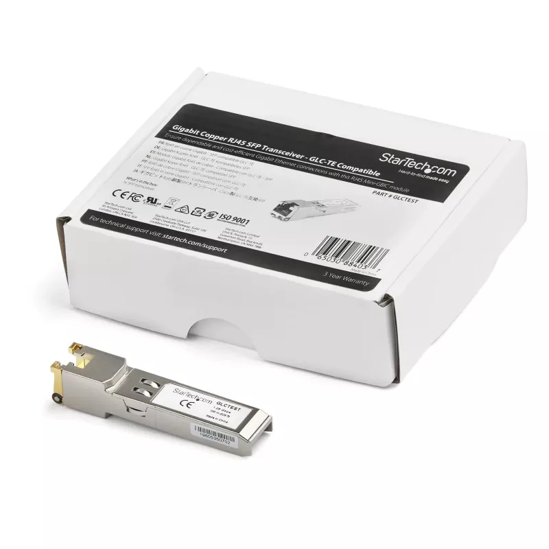 StarTech.com Cisco GLC-TE kompatibilný modul - 1000BASE-T medený priemyselný Gigabit Ethernet transceiver - SFP na RJ45 Cat6/Cat5e 100m rozšírená teplota - Cisco Firepower, IE 2000, C9500, C2960