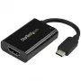 StarTech.com USB C na HDMI 2.0 adaptér s Power Delivery - 4K 60Hz USB Type-C na HDMI Display Video konvertor - 60W PD priechodný nabíjací konektor - kompatibilný s Thunderbolt 3 - čierna