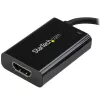 StarTech.com USB C na HDMI 2.0 adaptér s Power Delivery - 4K 60Hz USB Type-C na HDMI Display Video konvertor - 60W PD priechodný nabíjací konektor - kompatibilný s Thunderbolt 3 - čierna