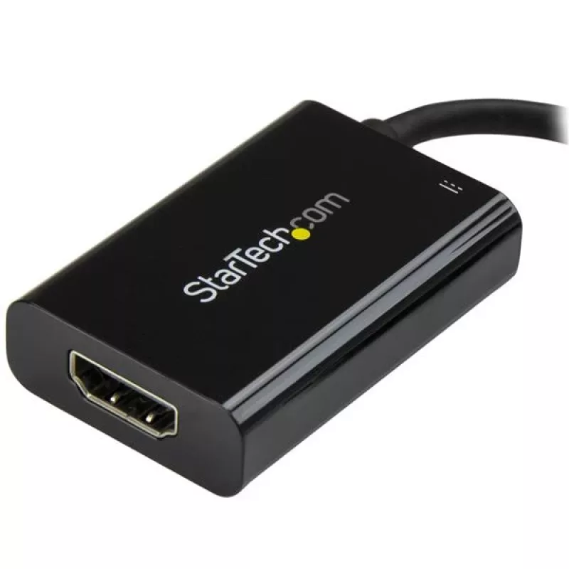 StarTech.com USB C na HDMI 2.0 adaptér s Power Delivery - 4K 60Hz USB Type-C na HDMI Display Video konvertor - 60W PD priechodný nabíjací konektor - kompatibilný s Thunderbolt 3 - čierna