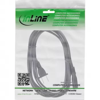 InLine napájací kábel konektor USA / konektor samica Euro 8, 1,8 m