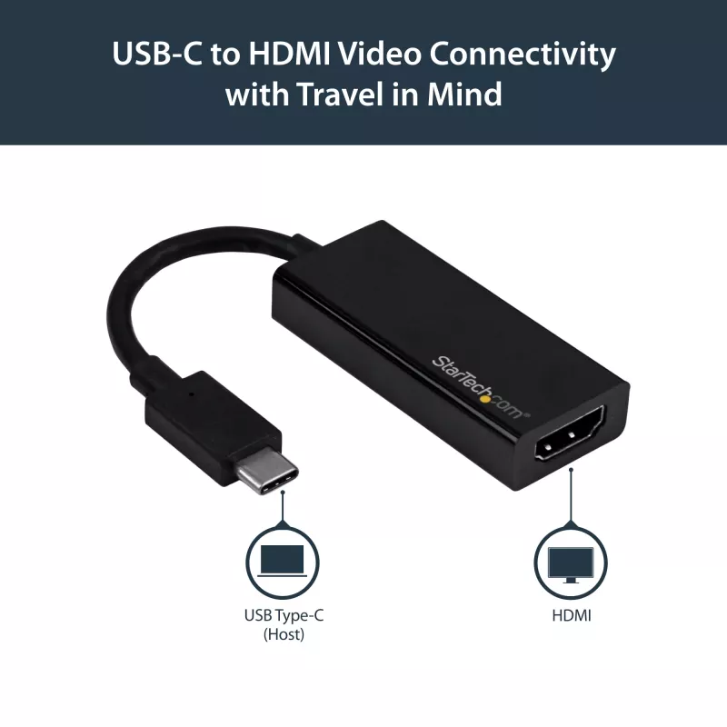 StarTech.com USB-C na HDMI adaptér – 4K 60 Hz, USB Type-C, HDMI výstup, 3840 x 2160 pixelov