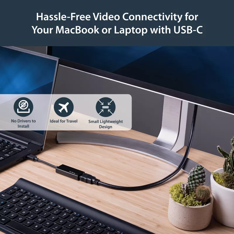 StarTech.com USB-C na HDMI adaptér – 4K 60 Hz, USB Type-C, HDMI výstup, 3840 x 2160 pixelov