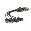 StarTech.com 4-port PCI Express RS232 sériová adaptérová karta – PCIe RS232 Serial Host Controller Card – PCIe na sériový DB9 – 16950 UART – Low-Profile rozširujúca karta – Windows/Linux – TAA