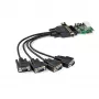 StarTech.com 4-port PCI Express RS232 sériová adaptérová karta – PCIe RS232 Serial Host Controller Card – PCIe na sériový DB9 – 16950 UART – Low-Profile rozširujúca karta – Windows/Linux – TAA