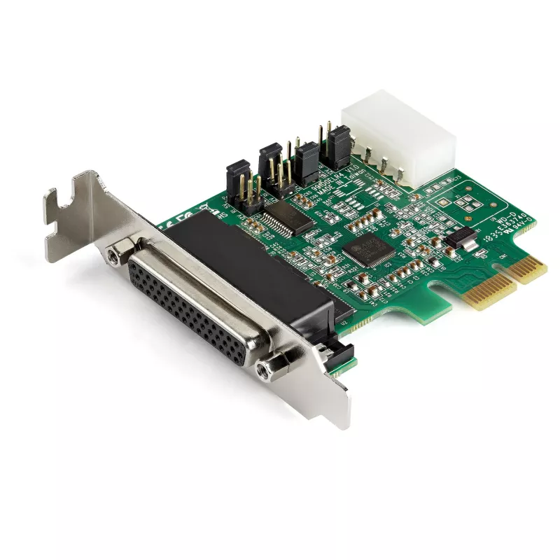 StarTech.com 4-port PCI Express RS232 sériová adaptérová karta – PCIe RS232 Serial Host Controller Card – PCIe na sériový DB9 – 16950 UART – Low-Profile rozširujúca karta – Windows/Linux – TAA