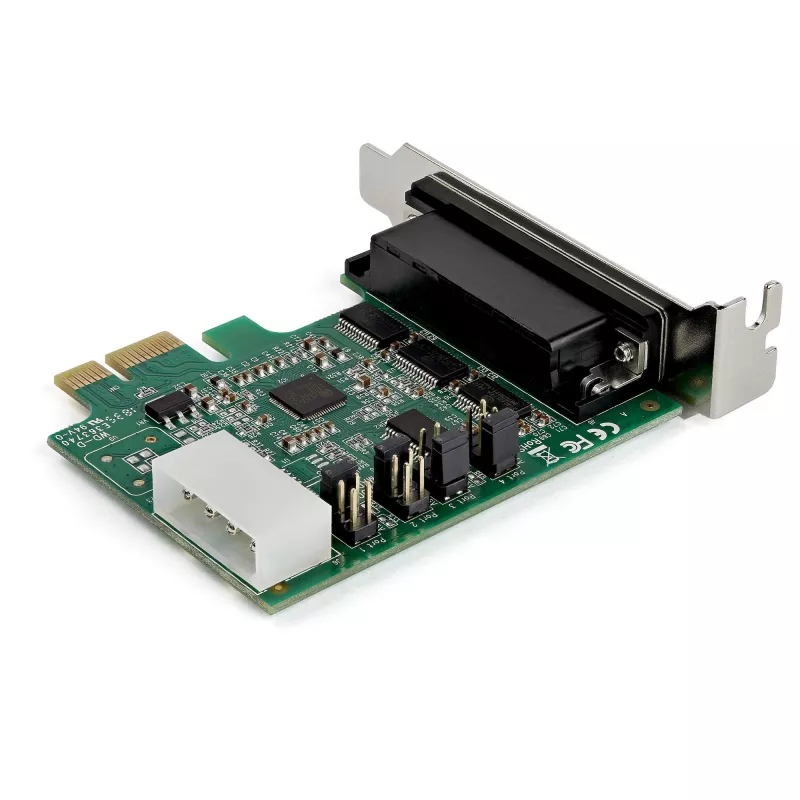 StarTech.com 4-port PCI Express RS232 sériová adaptérová karta – PCIe RS232 Serial Host Controller Card – PCIe na sériový DB9 – 16950 UART – Low-Profile rozširujúca karta – Windows/Linux – TAA