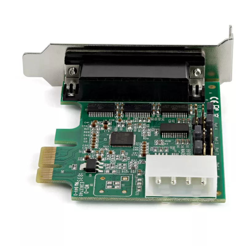 StarTech.com 4-port PCI Express RS232 sériová adaptérová karta – PCIe RS232 Serial Host Controller Card – PCIe na sériový DB9 – 16950 UART – Low-Profile rozširujúca karta – Windows/Linux – TAA