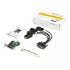 StarTech.com 4-port PCI Express RS232 sériová adaptérová karta – PCIe RS232 Serial Host Controller Card – PCIe na sériový DB9 – 16950 UART – Low-Profile rozširujúca karta – Windows/Linux – TAA